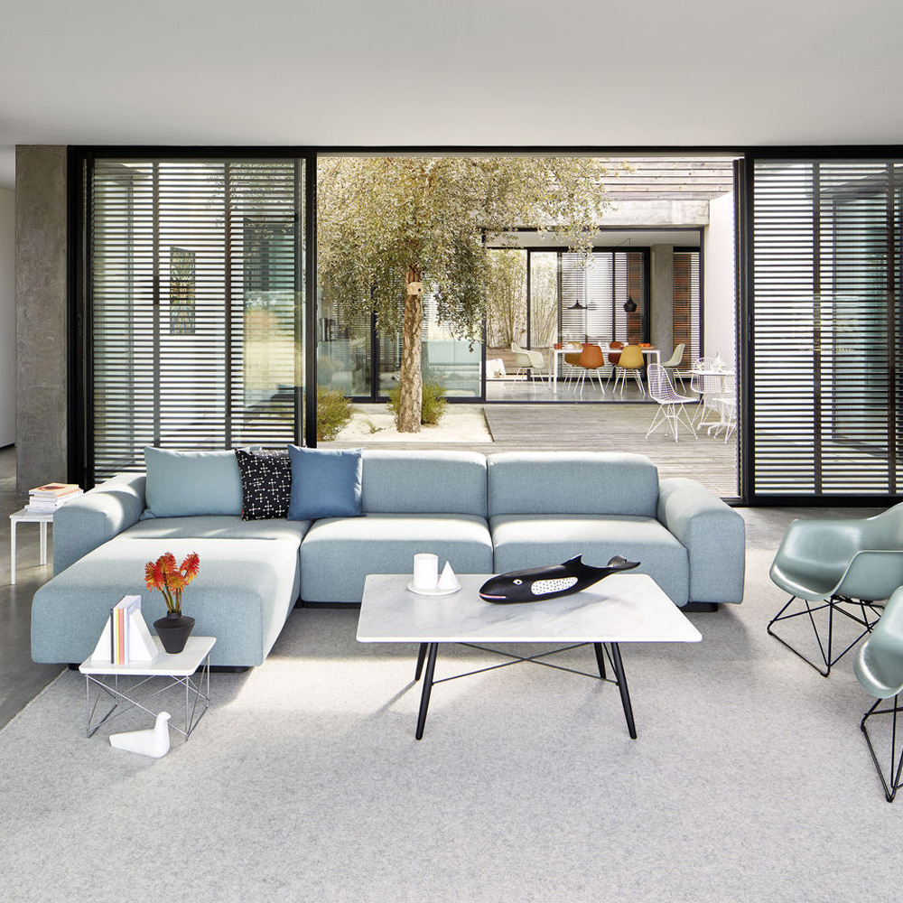 Soft Modular - Dreisitzer mit Chaise Longue
