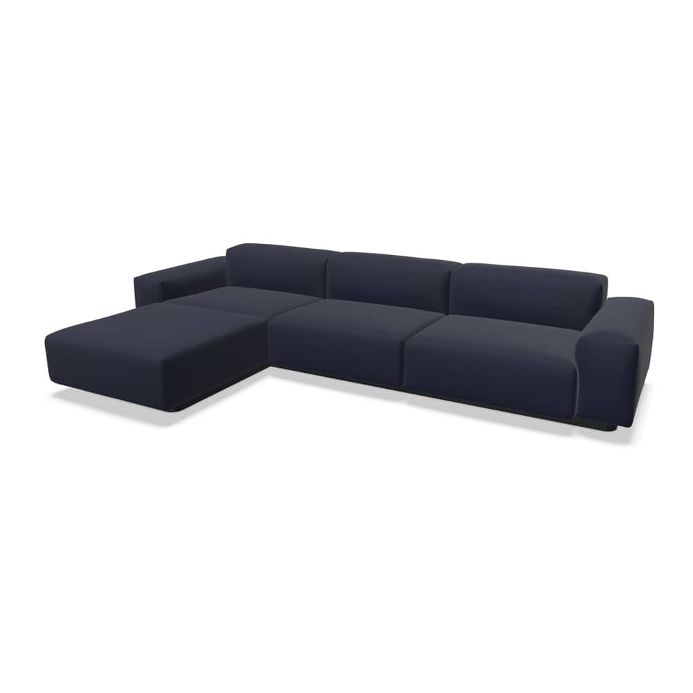 Soft Modular - Dreisitzer mit Chaise Longue