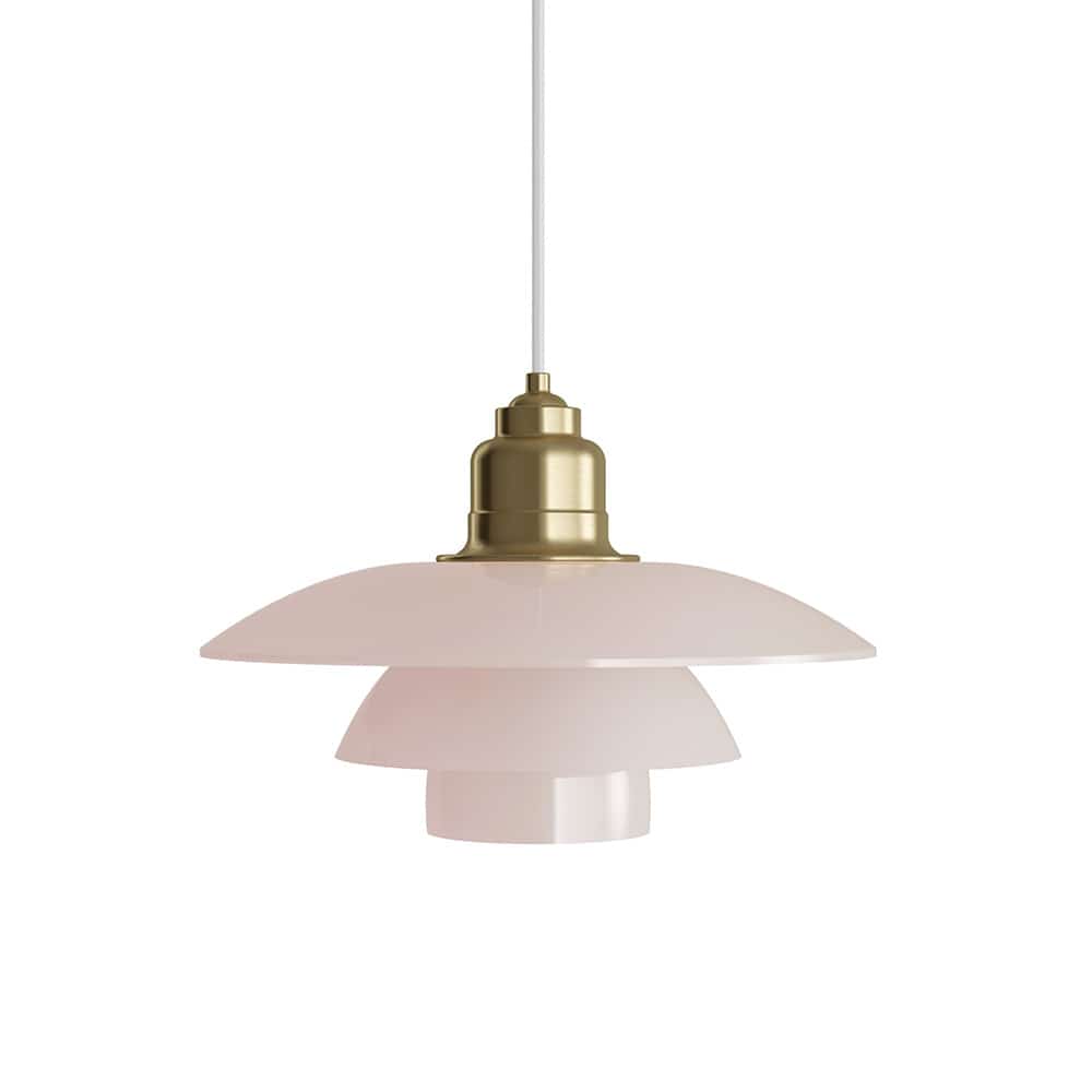 Pendelleuchte-Louis-Poulsen-PH-3-1-2-3-Pale-Rose-01-stoll-koeln PH 3½-3 Pale Rose Messing Pendelleuchte - Pale Rose Collection