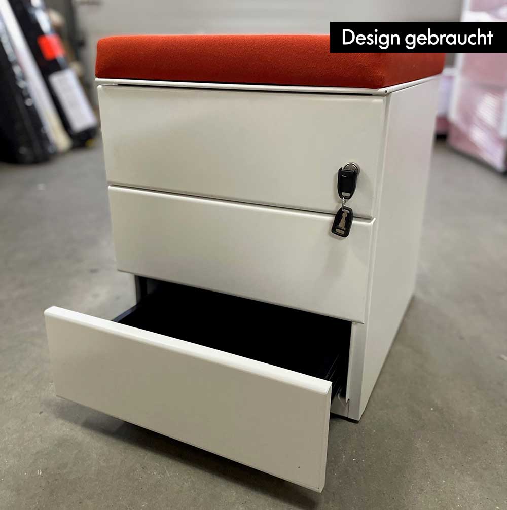 Bisley Container weiß inkl. Kissen - Design gebraucht