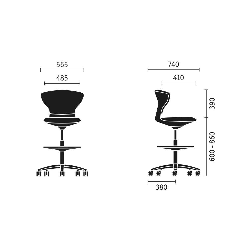 Turn Around High Desk Chair