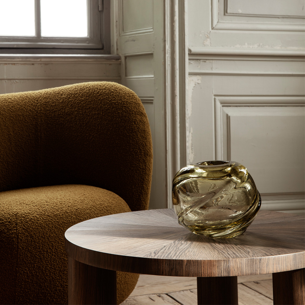 Water Swirl Vase Round