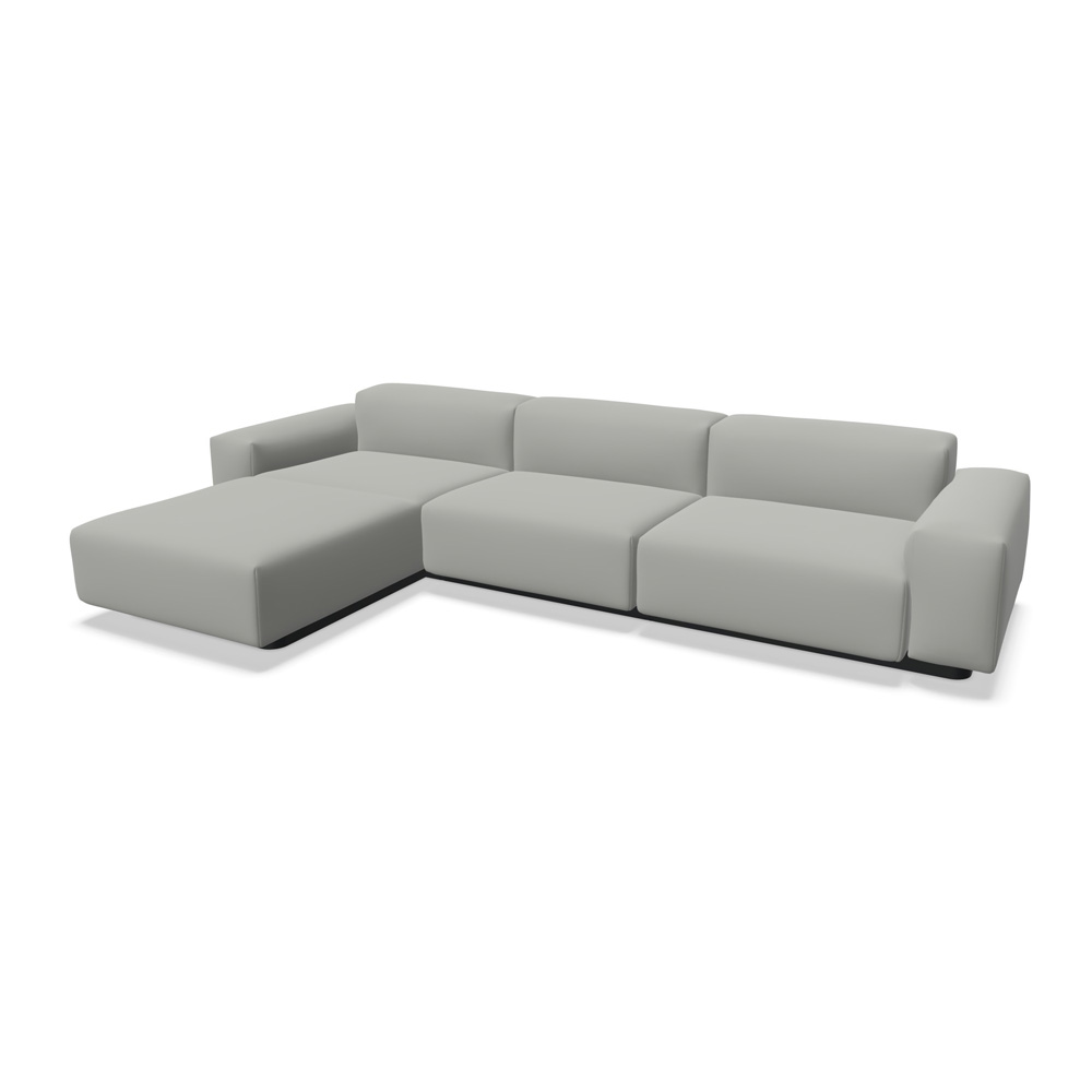 Soft Modular - Dreisitzer mit Chaise Longue