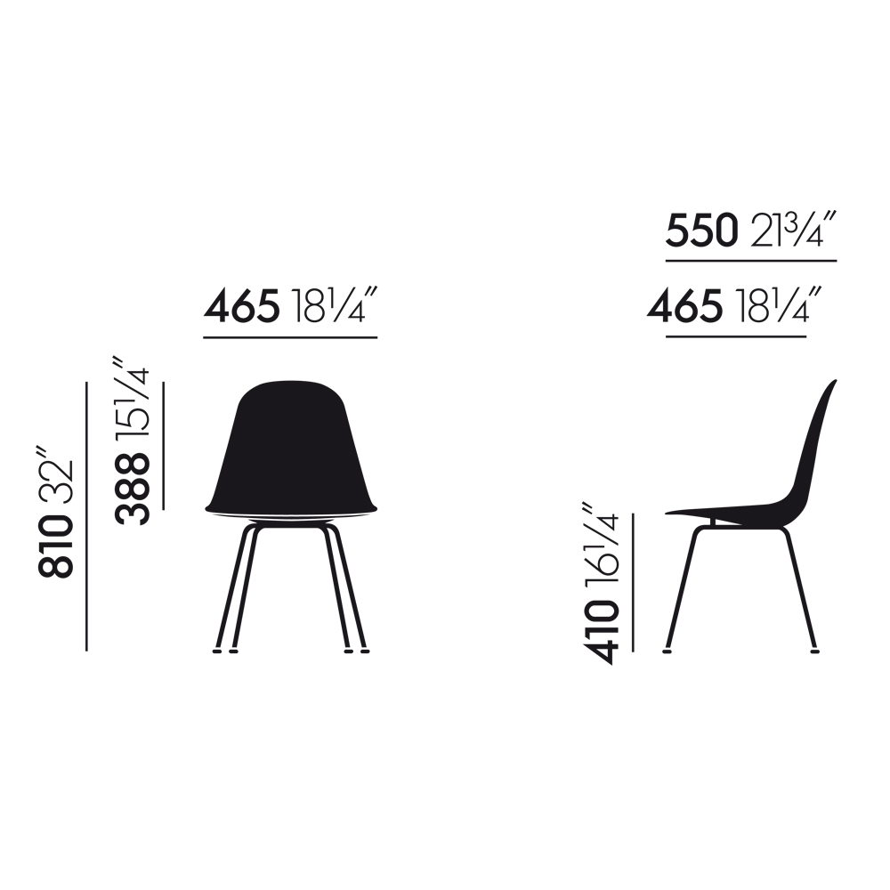 Eames Plastic Side Chair RE DSX