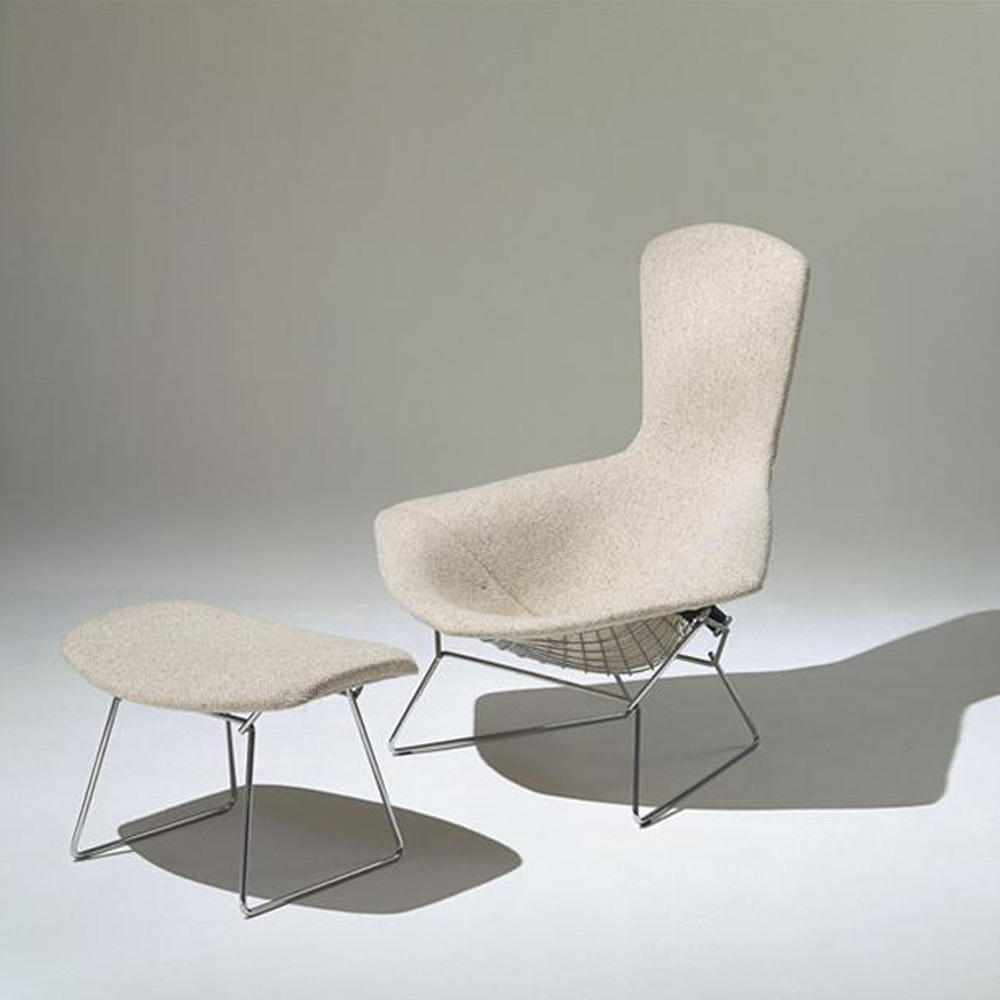 Bertoia Highback Armchair mit Ottoman