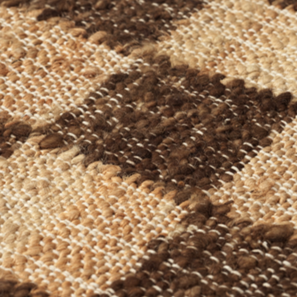 Check Wool Jute Runner