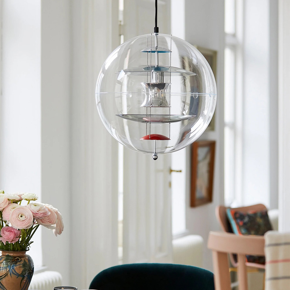 VP Globe gefärbtes Glas Pendelleuchte