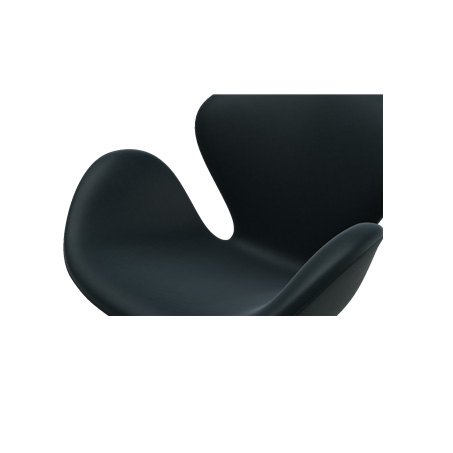Fritz-Hansen-Sessel-Schwan-Leder-schwarz-Detail Der Schwan