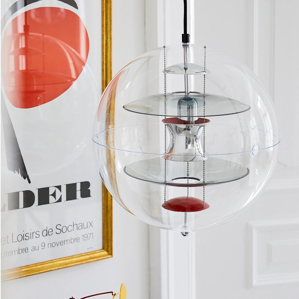 VP Globe gefärbtes Glas Pendelleuchte