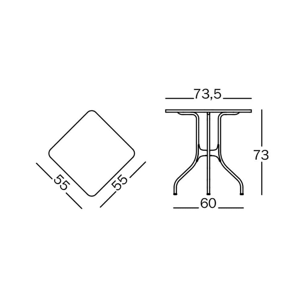 Milá Tisch quadratisch