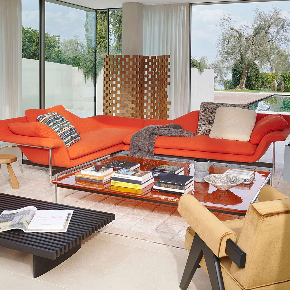 Esosoft Dreisitzer mit Rücken in zwei Höhen