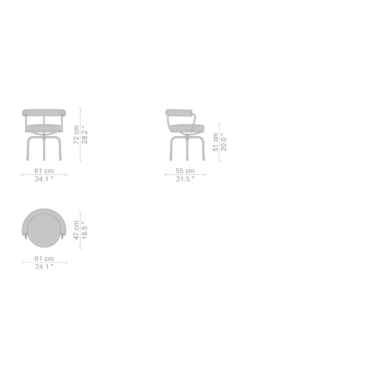 7 Tournant Fauteuil Drehstuhl