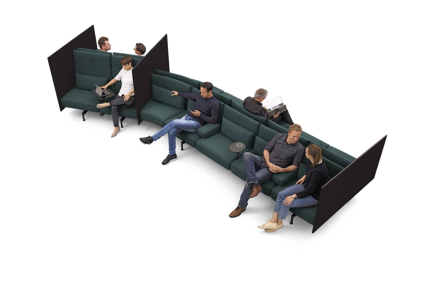 Soft Work Sofa Highback 4-Sitzer Doppel